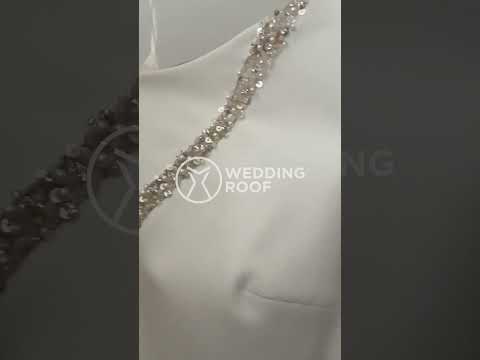 Stunning Sequin and Beaded Crepe Wedding Dress Noor