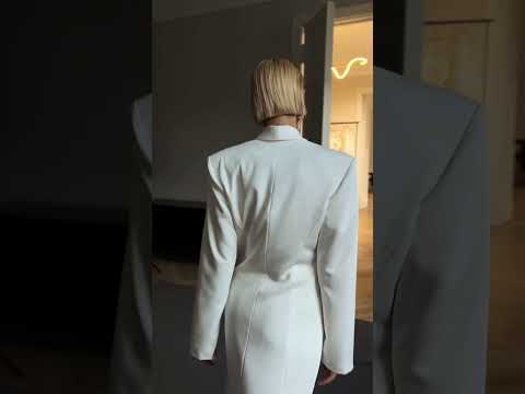 Short Wedding Dress-Jacket with Long Sleeves