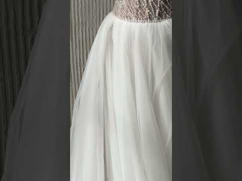 Lightweight tulle wedding gown