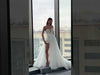 V-Neck Bridal Gown with 3D Flower Detail
