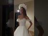 Ballroom Silhouette Wedding Dress with 3D Flower Detailing