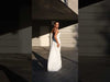 Elegant Draped Waist Wedding Dress with Thin Straps Argentina