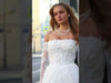 Elegant A-Line Wedding Dress with 3D Flower Details Robusta