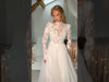 Chic A-Line Wedding Dress with Slit & Closed Corset Lunar