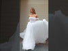 Elegant A-Line Wedding Dress with Pearl Embellishments and Full Tulle Skirt Ilona