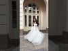 Elegant Tulle Wedding Dress with Lace-Up Corset and Removable Sleeves