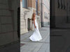 Stunning Satin Corset Wedding Dress with Pearl Trim Tubby