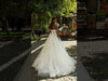 Feminine Elegance The Perfect Harmony of Lace Tulle and Pearls weddingdress wedding