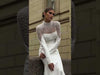 high neck wedding dress with sleeves