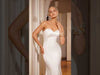  Luxurious Satin Wedding Dress and Long Cape Combo