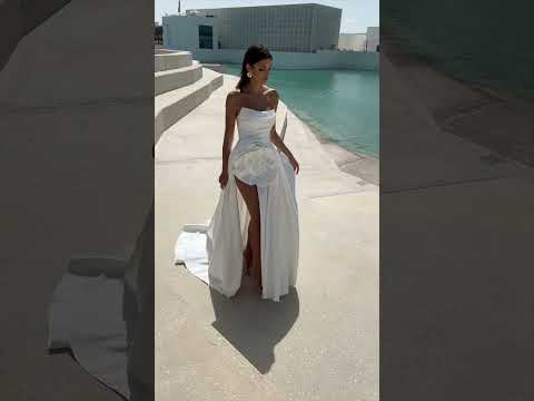 Elegant A-line wedding dress
