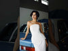 Straight Wedding Dress with Crepe Skirt and Shaped Corset Allegro-3