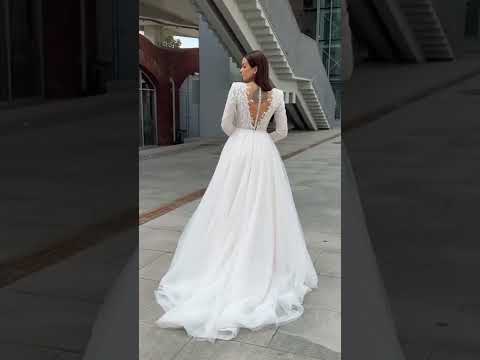 Romantic Glitter Tulle A-Line Wedding Dress