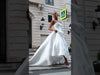 Stunning A-Line Mikado Wedding Dress with Embroidered Bodice Latte