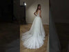 Glamorous Form-Fitting Wedding Dress with V-Neck and Open Back
