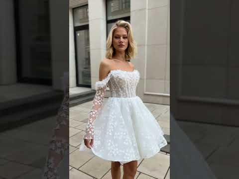 Lace Midi Wedding Dress