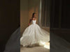 Elegant A-Line Taffeta Wedding Dress with Draped Bodice Delphyne