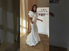 Satin Form-Fit Wedding Gown with Voluminous Sleeves Sonya Soley Delphi
