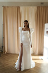 strapless corset wedding dress