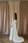 strapless simple wedding dress