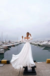 A-line Dress with Sleeves_Classic Elegant Wedding Dress_A-line Wedding Dress Long Sleeve