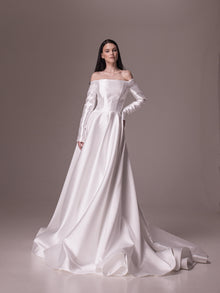  A Line Simple Wedding Dresses