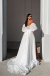A Line Sparkly Wedding Dress