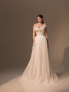 A Line Wedding Dresses With Spaghetti Straps