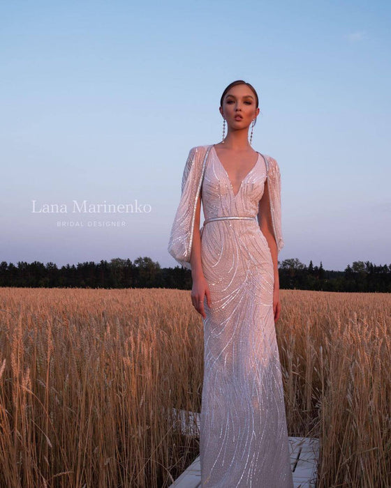 Cape Effect Wedding Dress