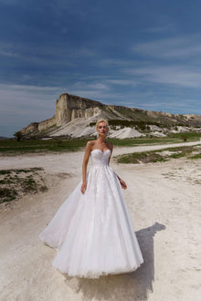  A line Wedding Dress With Lace_Lace Sweetheart Wedding Dress