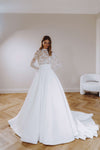 High neck bridal gown