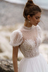 High neck bridal gowns