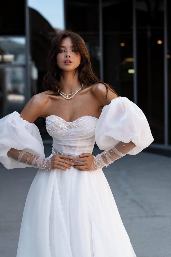 Long Sleeve Wedding Dress Ball Gown