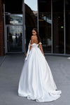 Plain A Line Wedding Dress