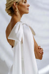 Satin fitted wedding dress_Satin sheath wedding dress_Silk satin wedding dress