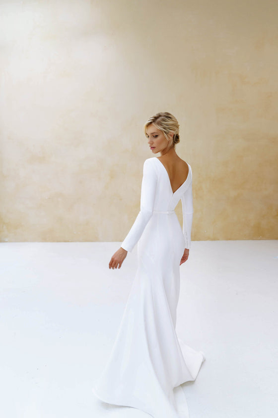Simple White Wedding Dress