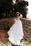 Wedding dress ball gown with sleeves