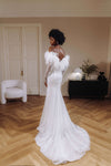 Wedding dress lace fit and flare