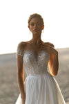 Wedding dress with short sleeves