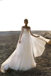 Wedding gown with sleeves