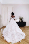 White corset wedding dress