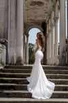 White mermaid wedding dress