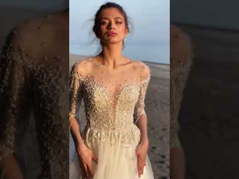 A-Line Wedding Dress With Long Voluminous Sleeves Romanova Atelier Teodora