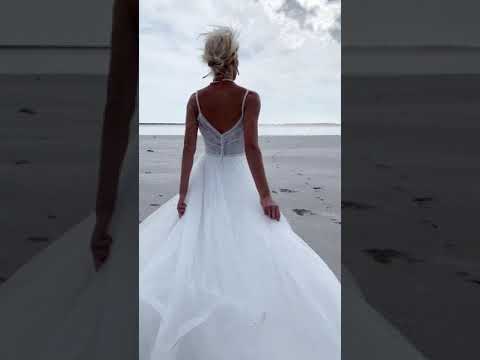 A-line wedding dress with thin strap